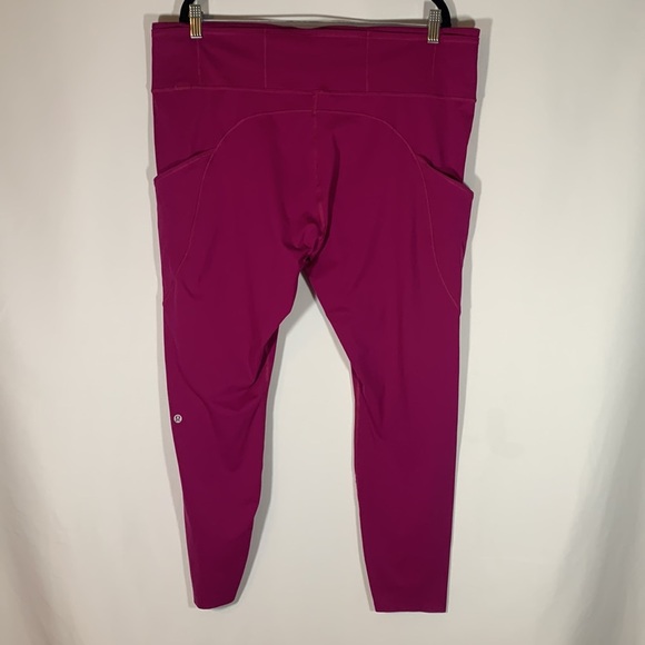 Lululemon Fast & Free High Rise Tight 28” Fuchsia Leggings - Picture 8 of 10